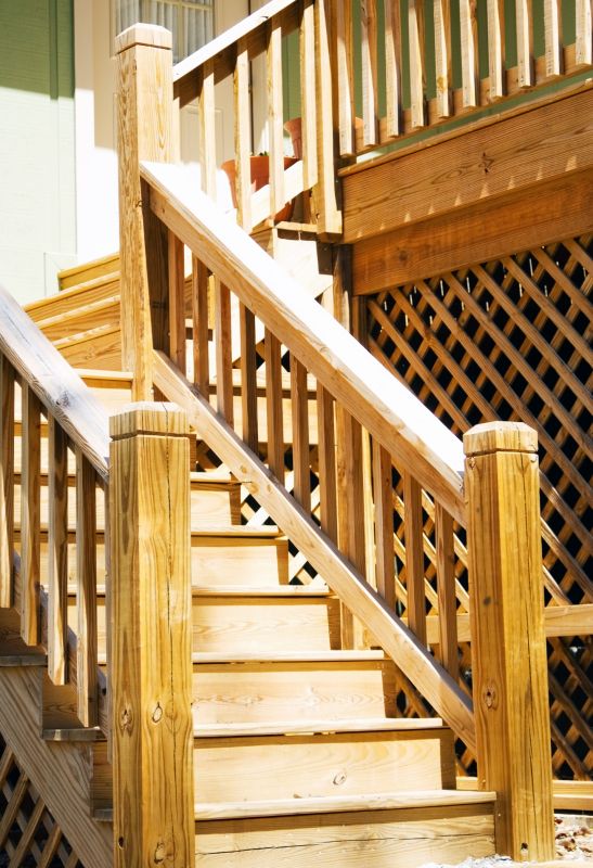 Wood Stair Railing Repair in Alpharetta, GA