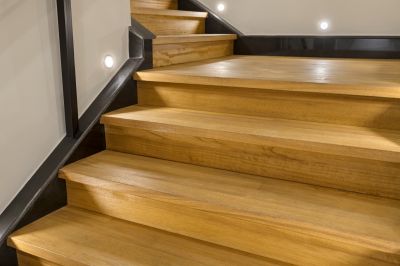 Wood Stairs with Elegant Finish